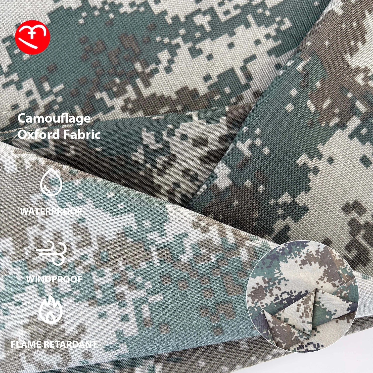 Water-Repellent 100% Polyester 600D PU Coated  Camouflage Print Waterproof Fabric for Outdoor Tent and Bag Fabric