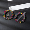 SongMay Fashion Colorful Rhinestone Diamond-Like Horse Eye Hair Clip Pins