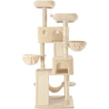 Luxury Cat Scratcher Tower for Indoor Cats Larger Cat Tree Condo With Wood Sisal Plush Hemp Modern & Cute Style