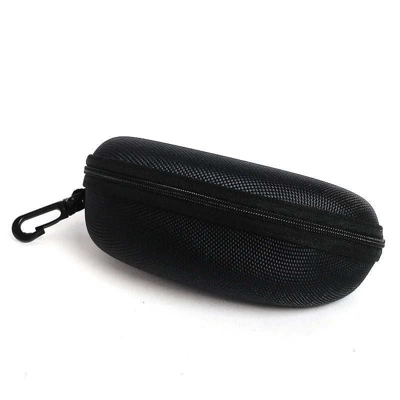 Large Oxford Fabric Sunglasses Case Gradient Lens Zipper Box with Hook Knitted Fabric Sunglasses Case