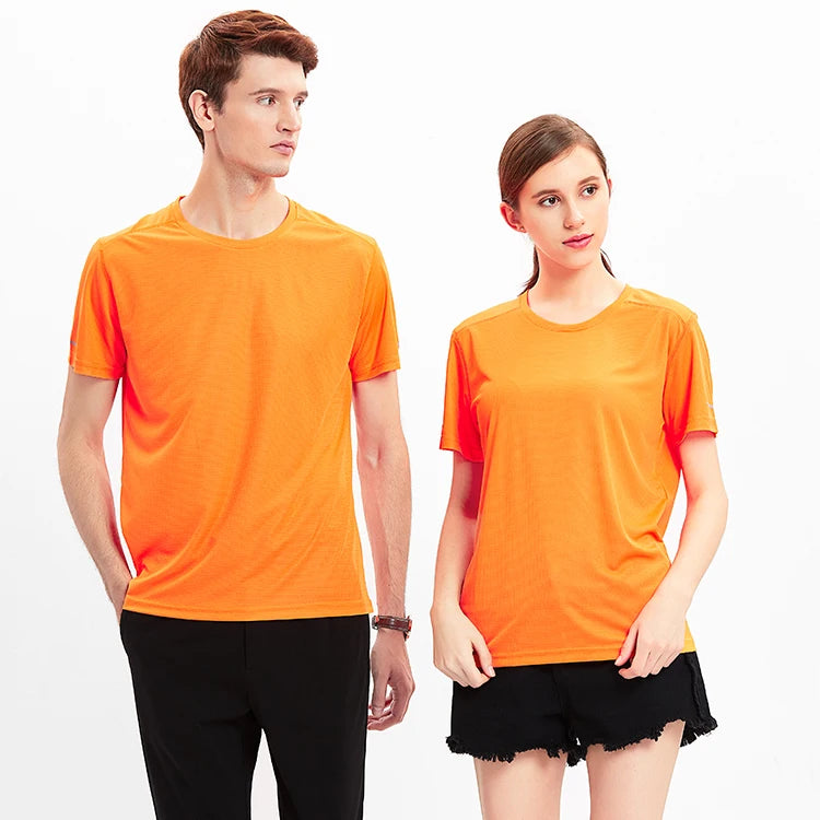 Wholesale Summer Lightweight O-Neck T-Shirt Quick-Drying Custom Logo Advertising Jersey Print Blank Design Marathon Running