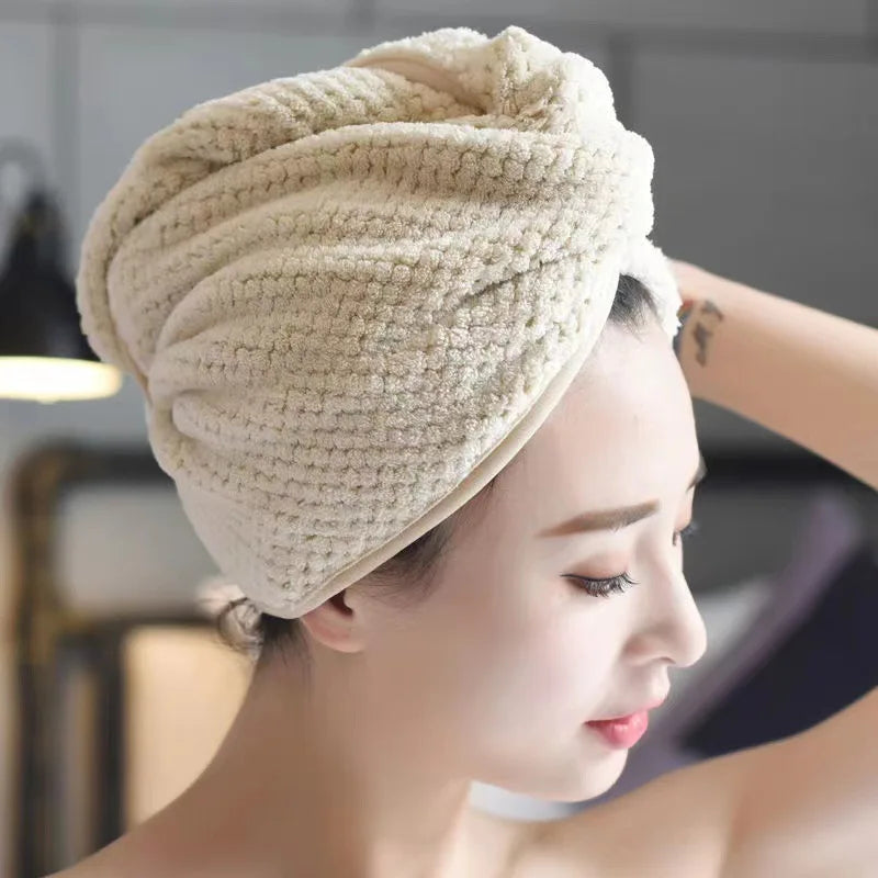 Hot Selling Personalized Super Soft Absorbent Fast Drying Microfiber Wrap Magic Turban Twist Hair for Women Drying Hair Towel