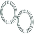14" Golden/Green Metal Round Wire Wreath Frame for Garden Christmas New Year Decoration
