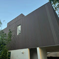 Co-extrusion WPC Wall Panel 4 Holes Waterproof 3D Exterior Decorative Wall Plastic Cladding for Hotel Use Fire Retardant