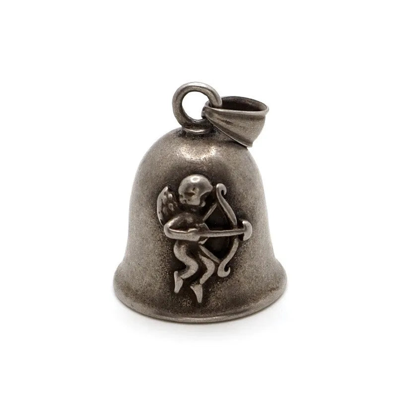 Stainless Steel Ancient Angel Arrow Motorcycle Bell Pendant Motorcycle Accessories Ride Biker Bells Guardian Fashion Jewelry