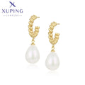 X000021986 Xuping Jewelry 14k Gold Plated Women Pearl Drop Hook Earring