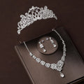 Elegant Princess Pageant Hair Hoop Accessories Luxury Silver Women Wedding Bridal Crystal Tiaras Fashion Set