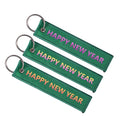 Custom Give Away Keychain Embroidery Custom Logo Fabric Car Motorcycle Key Ring Keychain Keychains Wholesale