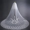 Factory Direct Large 3-Meter Trailing Veil White Wedding Dress Accessories Cathedral Style Bridal Veil