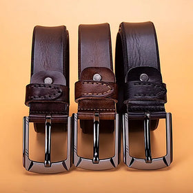 2024 Mens Full Grain Leather Belt Black Belt Men Width Timeless Elegance Cowhide Belt for Jeans and Casual