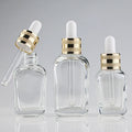 Luxury 10ml 30ml 50ml Clear Glass Skin Care Essential Oil Dropper Bottle Travel Glass Bottle