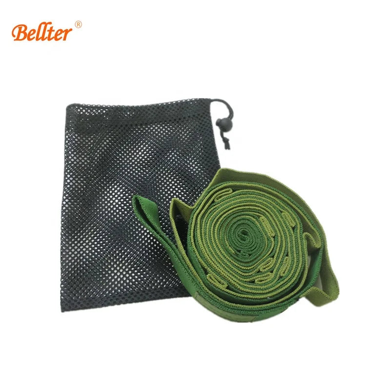 Bellter Durable Polyester Stretch Strap Multi Grip Loops for Gymnastics Workout Recovery Yoga Pilates Ballet Dancing 3.8x226cm
