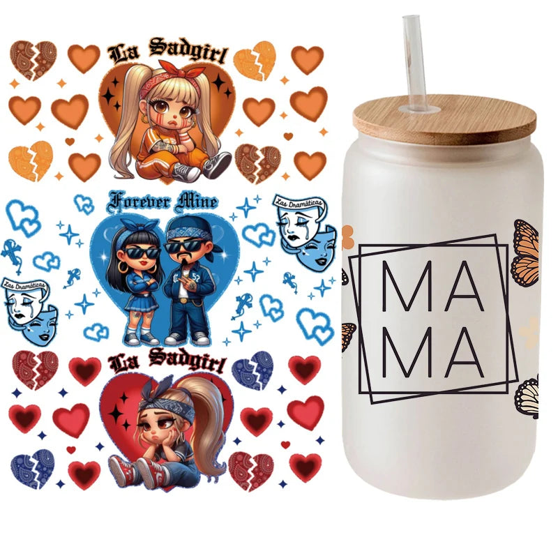 Movie Character Stickers Movie Character 16 20 40 oz Tumbler Wraps Transfers for Cups UV Cup Wrap Transfers Ready to Ship