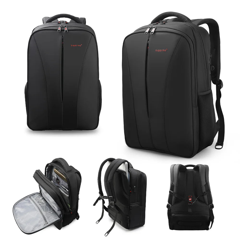 Business Waterproof Backpack Patent Double-layer Four Tooth Anti-theft Zipper Large Capacity Manufacturer Office Backpack