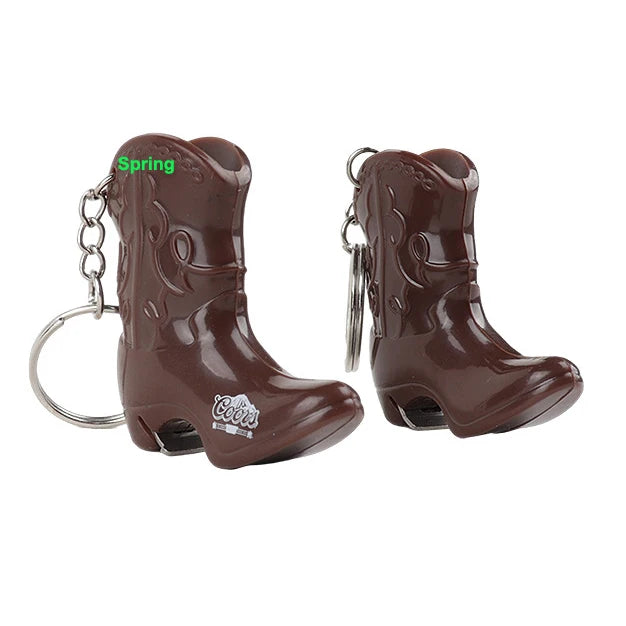 Creative Multi-functional Plastic Women's Boots Keyring Beer Opener Keychain Pendant Customize Shoe Bottle Opener