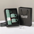 Custom Business Promotional Gifts Packaging Insulated 304 Stainless Steel  Vacuum Flask Set with Cup Lid