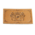 Custom Faux PU Embossed logo Leather Label Patches for Jeans and Clothing