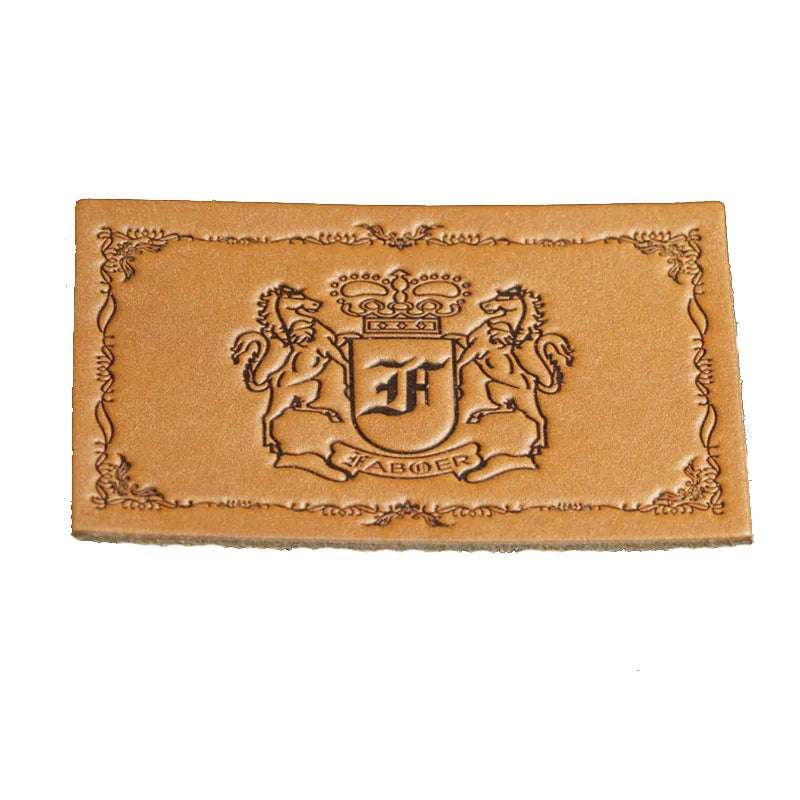 Custom Faux PU Embossed logo Leather Label Patches for Jeans and Clothing