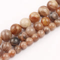 Kuoyu Natural Gold Sunstone Mixed Color Round 6mm/8mm/10mm Loose Beads Model F05752 for Jewelry Making DIY Bracelet Necklace