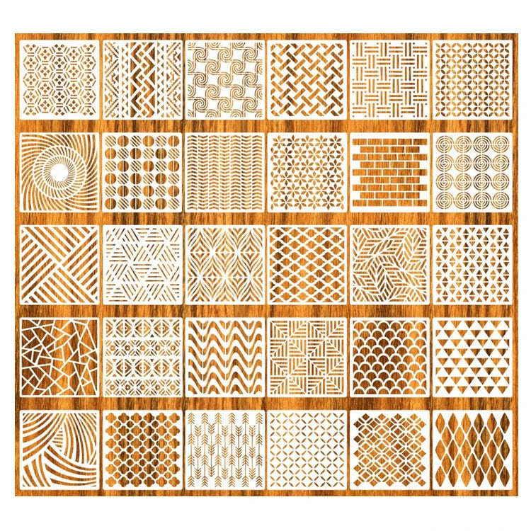 Geometric Template  6 X 6 Inch Mandala Stencils for Scrapbooking Cookie Tile Furniture Wall Floor Decor