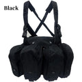 Quadruple Multifunctional Tactical Vest Large-Capacity Outdoor Chest Hanging Vest with Glove Bag for Outdoor Activities