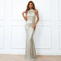 Elegant Off Shoulder Beaded Sequin Evening Dress Women Sliver Party Bodycon Prom Maxi Party Club Party Dresses