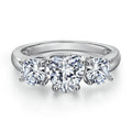 Classic Heart Shaped 7.5mm Rhodium White Gold Colour Finger Ring for Women