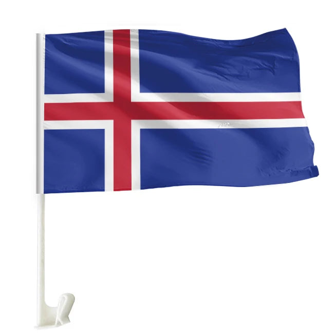 Auto Match Flag Double Iceland Window Football Team Flags From Nepal Germany France Kyrgyzstan Ghana Indonesia More-by Iceland
