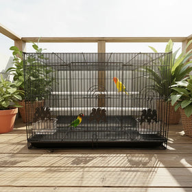 Cage Pour Oisoux Macaw Cocktail Finches Parrot Canary Aviary Cagebird Bird Cage With Tray