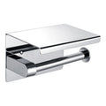 HF Factory Supply Eco-Friendly 304 Stainless Steel Modern Wall Mount Toilet Paper Roll Holder with Phone Shelf for Bathroom