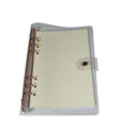 Custom Plastic Glitter 6 Ring Loose Leaf PVC Material Mini Snap A6 Work Planner Album Budget Binder Clear A6 Binder