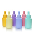 30 ml Matte Colored Frosted pink Flat Shoulder Glass Dropper Bottle 30ml Serum Bottles for Face Essential Oil Skincare Packaging