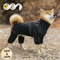 Adjustable Neckline Chest 4 Leg Large Pet Rain Dog Clothes Jacket Poncho Reflective Windproof Waterproof Rain Coat for Dogs
