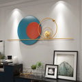 Modern Home Wall Art Decor Luxury Round Plated Home Metal Wall Decor Living Room Metal Art Wall Decoration