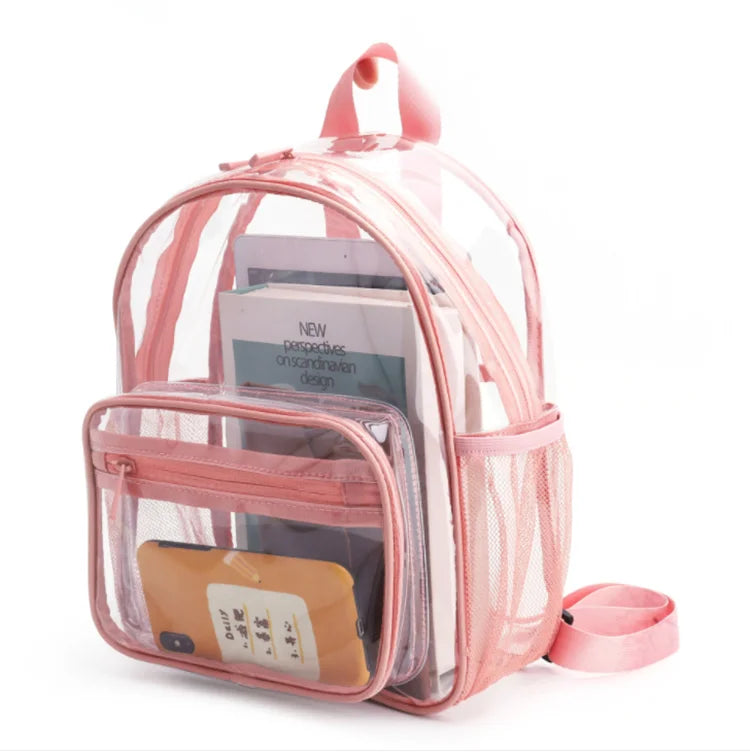 Custom Candy Color Mini Kids Jelly School Bag Summer Transparent Pvc Backpack Girls Fashionable Clear PVC Waterproof Backpack