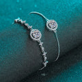 2023 New 925 Sterling Silver PT950 Lab Grown VVS 1 Moissanite Diamond Infinity Slider Bracelet for Women Jewellery