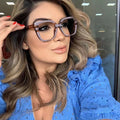 2022  Hot Selling Oversize Anti Blue Light Glasses Gaming Eyewear Cateye Fashion Computer Blue Light Blocking Glasses