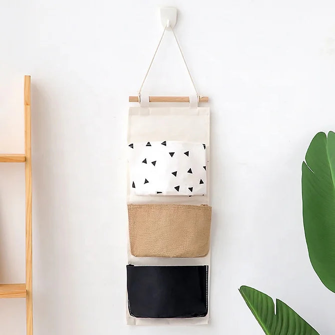 Custom Wall Hanging Bag Wall Shelf Hanging Bag Dormitory Room Storage After the Door