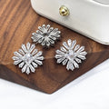 Wholesale Rhinestone Fancy Zircon Button Custom Silver Metal Shank Buttons for Garment Accessories