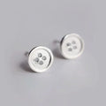 REETI 925 Sterling Silver Buttons Stud Earrings for Women Elegant Wedding Jewelry Pendientes