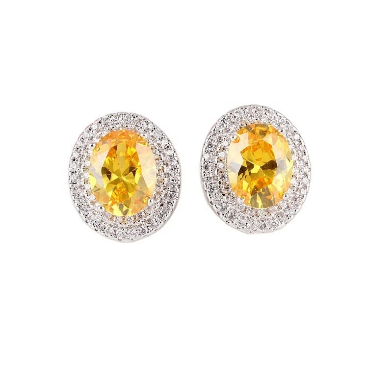 Brass Teardrop Micro-inlaid Zircon Cross Stud Drop Earrings Rhodium Plated European American Luxury Anniversary Dinner Style