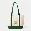 Custom Heavy Duty Large Capacity Cartoon Pattern Shoulder Split Canvas Cotton Tote Bag for Advertising Use