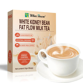 Winstown White Kidney Bean Fat Flow Milk Tea Meal Replacement Nutrition Shake Powder Weight Loss Diet Skimmed Milk Tea