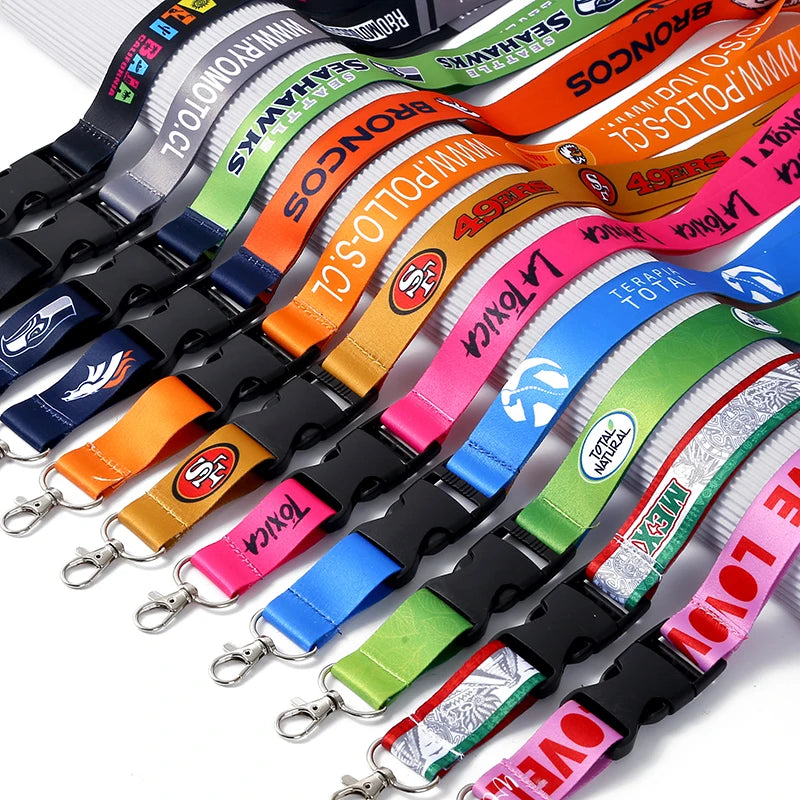 Promotional Sublimation Printing Polyester Lanyards Custom Lanyards with Card Holder Lanyard