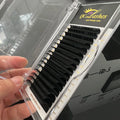 High Quality Private Label Individual Cashmere Lash Trays Matte Dark Black Volume Silk Eyelash Cashmere Lash Extension Supplies