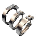 JTLD High Performance 3.5 Inch Universal Stainless Steel Exhaust Pipe Assembly V Band Quick Release Clamp for Car