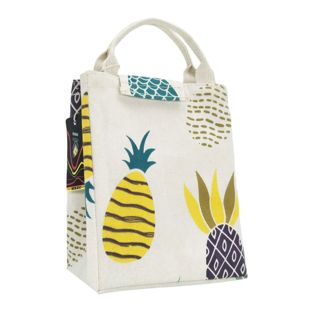 Ruthbag Reusable Eco-Friendly Insulated 2 Persons Lunch Box Tote Fashion Canvas Fabric Zipper Closure Aluminum Foil Women's
