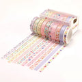 Wholesale Gold Foil Custom Printed Notebook Decorative Holographic for Washi Tape Set Waterproof Hot Melt Sticker Customizable