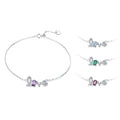 C8120 Abiding Jewelry China Brand New Design Natural Gemstone Letter 925 Sterling Silver Jewelry Wholesale Bracelet