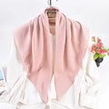 Autumn/Winter Versatile 90*90cm Square Scarf Headband Soft and Breathable Polyester Shawl for Women Solid Cotton Color
